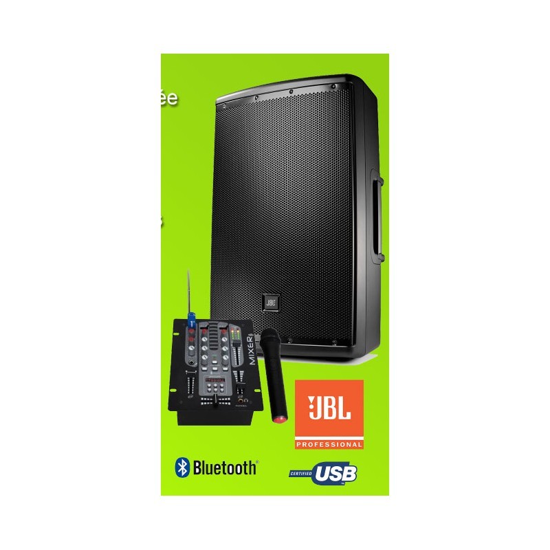 location Pack sono enceinte JBL EON 1000w + table et hf vannes location Pack sono enceinte JBL EON 1000w + table et hf vannes