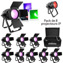 location PARCOB150 RGBW IP - 8 Projecteurs Archi et Théâtre à Led en flycase  Vannes