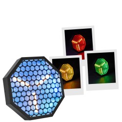 Location projecteur LED vintage Mac Mah Ambero à Lorient et Vannes – Ambre & RGB pour scène et déco